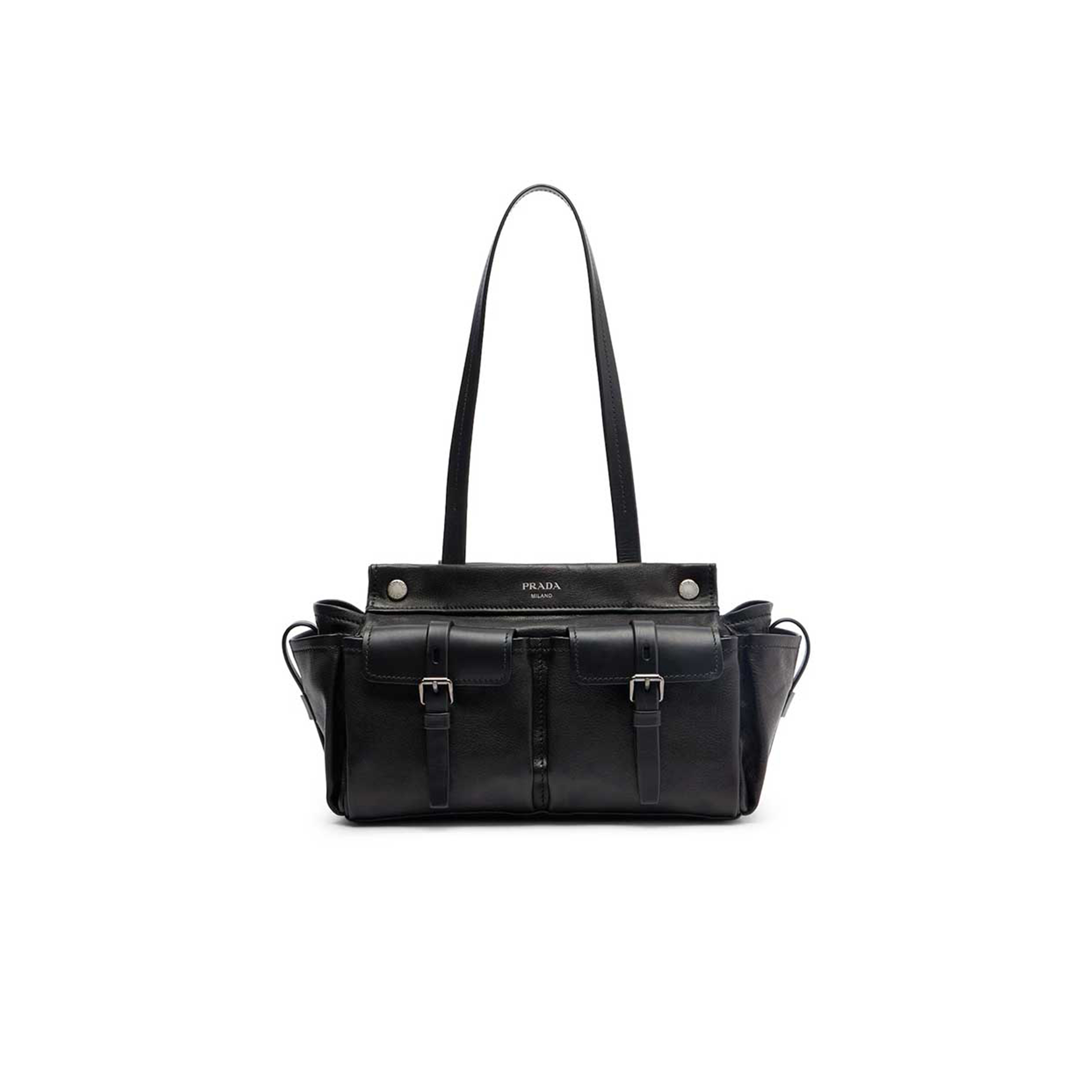 PRADA ROUTE LEATHER TOTE BAG (39*21*15cm)